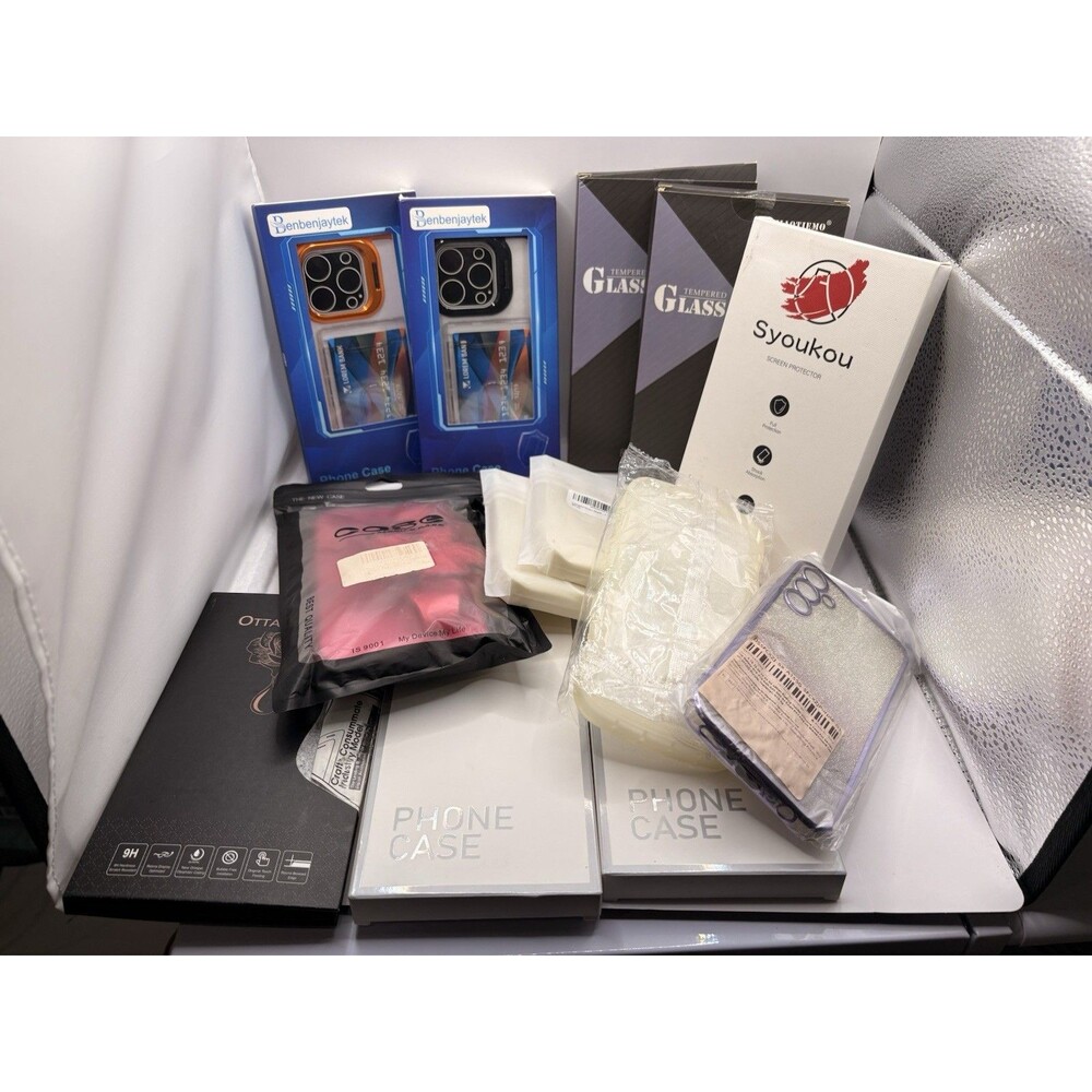 Lot of  12 Mixed phone cases for Android and iPhone. Open Box